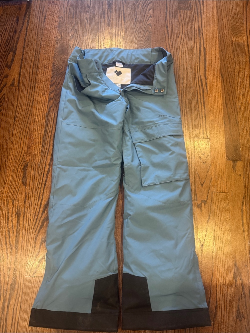 Obermeyer Light Blue Kids Snow Pants (Boy Size Teen XL) (Size 18)